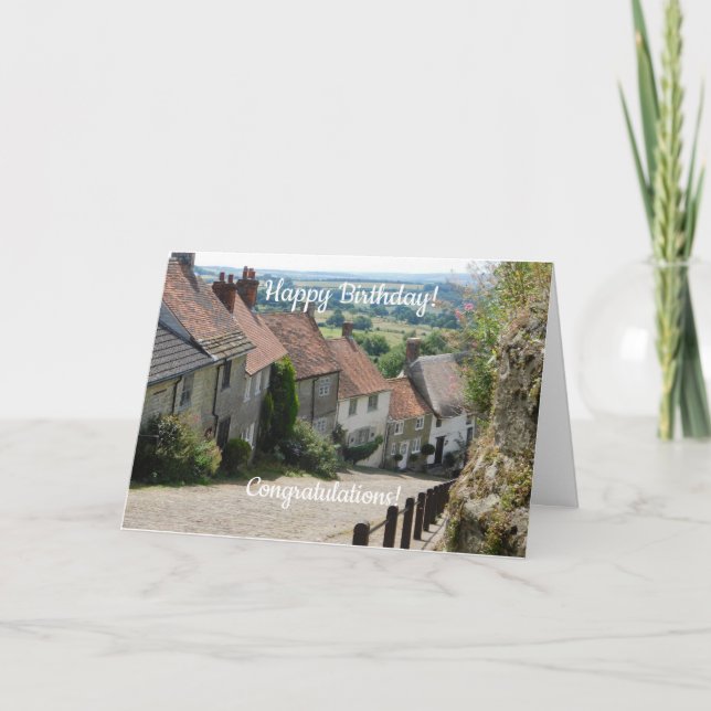 Gold Hill, Shaftesbury, Dorset, England- Födelseda Kort (Framsida)