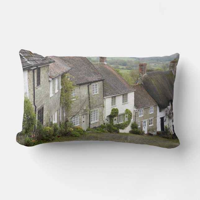 Gold Hill, Shaftesbury, Dorset, England, Storbrita Lumbarkudde (Framsida)