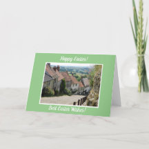 Gold Hill, Shaftesbury, Dorset - Påskkort