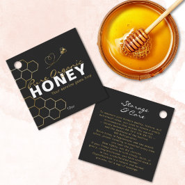 Gold Honeycomb Honey Bees Product Care Insert  Gåvor Etiketter