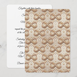 Gold Infinity Wedding Invitation Inbjudningar