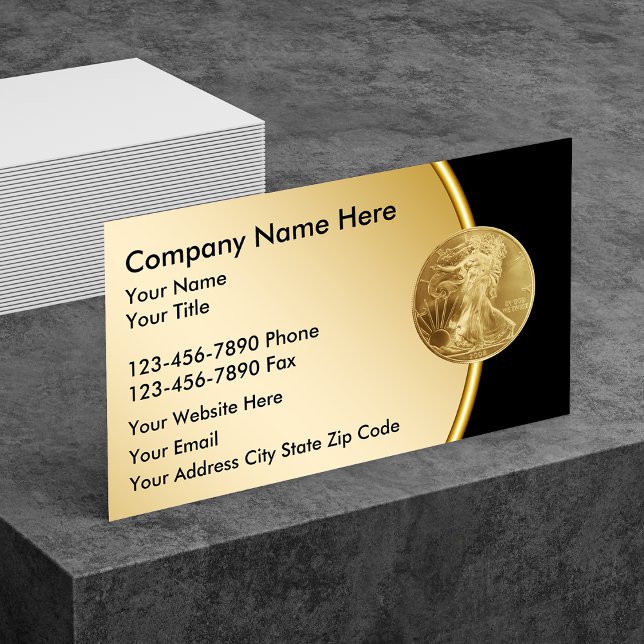 Gold Investment Business Cards Visitkort (Skapare uppladdad)