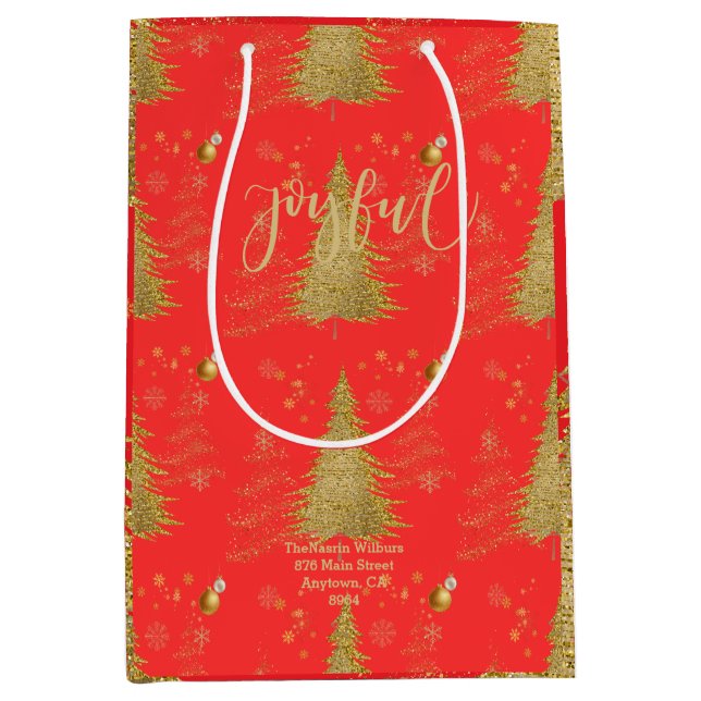 Gold JOYFUL on Red Christmas (Framsidan)