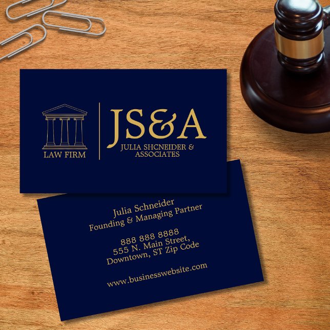Gold Justice Columns Law Firm Visitkort (Skapare uppladdad)