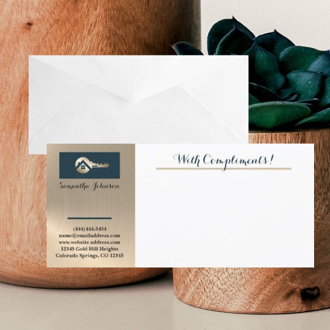 Gold Key Blue Spruce Mäklaren Med Komplement Slip (Skapare uppladdad)
