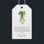 Gold Key Clover Custom St. Patrick’s Day Bridal Presentetikett<br><div class="desc">Add a meaningful and elegant finishing touch to your bridal shower favors and gifts with this personalized St. Patrick’s Day gift tag. Featuring a beautiful illustration of a golden key adorned with lucky clover details, this design symbolizes unlocking a new chapter filled with love, happiness, and a little Irish luck....</div>