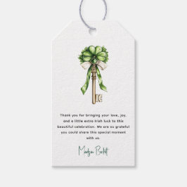 Gold Key Clover Custom St. Patrick’s Day Bridal Presentetikett