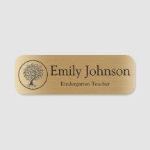 Gold Kindergarten Teacher Name | Custom Teacher