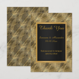 GOLD LEAF BLACK BOTANISK Tackkort Inbjudningar