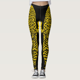 gold Leopard Print Leggings