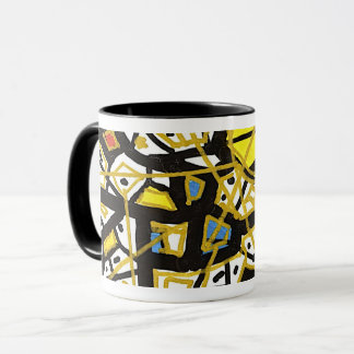 GOLD Line – Elegant Minimal Abstrakt Mugg