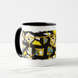 GOLD Line – Elegant Minimal Abstrakt Mugg