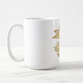 Gold Line Floral Coffee Mug Kaffemugg