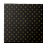 Gold Metallic Foil Bees on Black Kakelplatta<br><div class="desc">Gold Metallic Foil Bees on Black
Gold Metallic Faux Foil photo-effect bees repeat in a shabby chic vintage pattern on a black background</div>