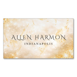 Gold Minimal Custom Family Name | 5-Minute Edit Magnetiska Visitkort