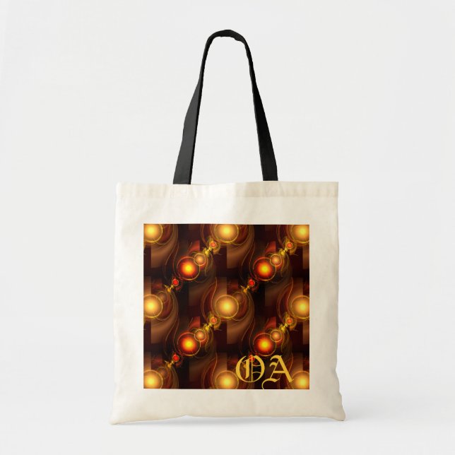 Gold Modern Boho Elegant Abstract Art Pattern #501 Tygkasse (Framsidan)