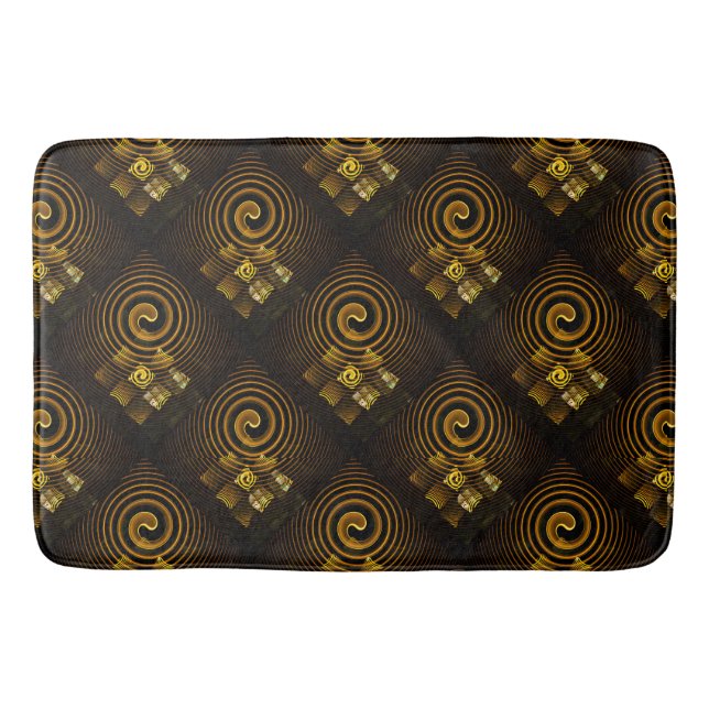 Gold Modern Boho Elegant Abstract Art Pattern #502 Badrumsmatta (Framsidan)