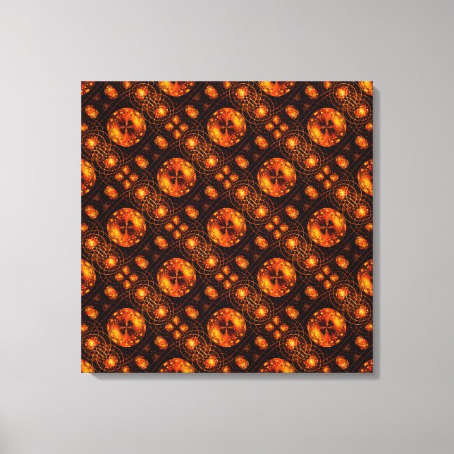 Gold Modern Boho Elegant Abstract Art Pattern #507 Canvastryck (Framsida)