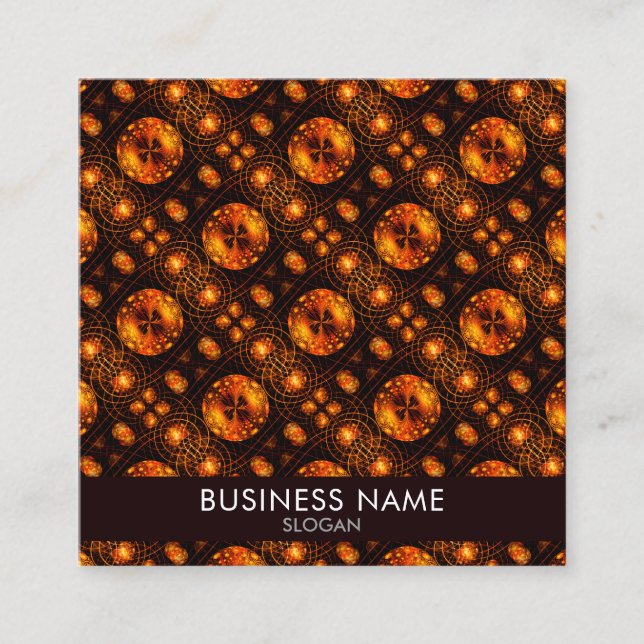 Gold Modern Boho Elegant Abstract Art Pattern #507 Fyrkantigt Visitkort (Framsida)