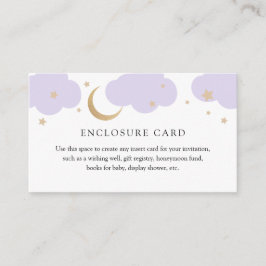 Gold Moon and Purple Clouds Enclosure Card Tilläggskort