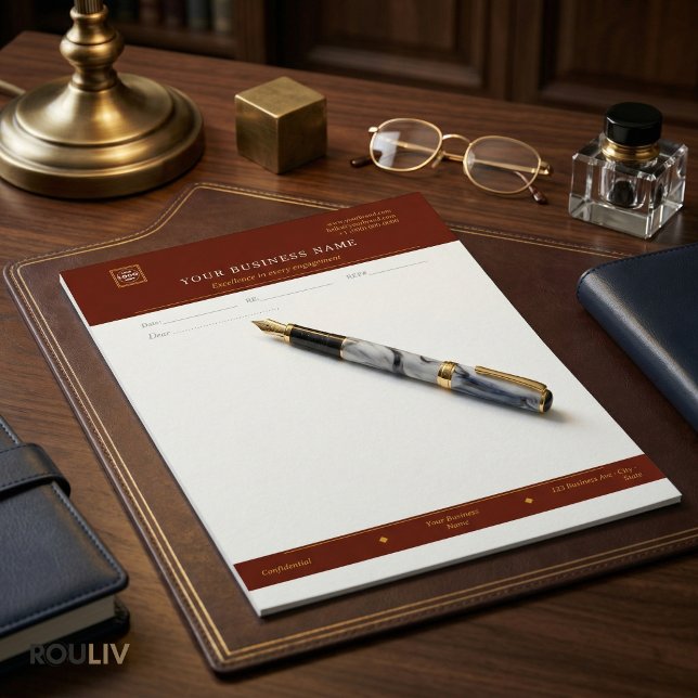 Gold Navy Executive Letterhead | Luxury Business  Brevhuvud (Gold Navy Executive Letterhead | Luxury Business Stationery)