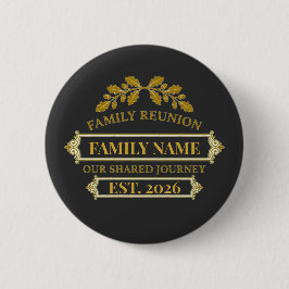 Gold Oak Leaf Family Reunion Custom Name and Year Knapp