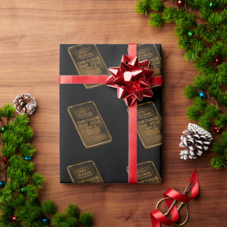 Gold Ounce Wrapping Paper Presentpapper