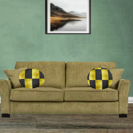 Gold-Paneled-Black-IV Rund Kudde