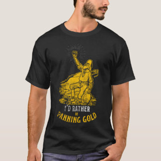 Gold Panning Design Baseball Sleeve T Shirt