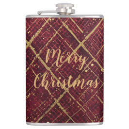 Gold Red Cross Pattern, Gold Merry Christmas Fickplunta