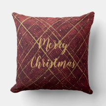 Gold Red Cross Pattern, Gold Merry Christmas