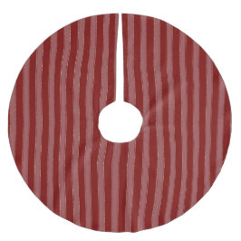 Gold Red Stripes Christmas Julgransmatta Borstad Polyester