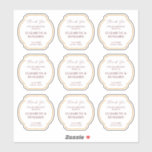 Gold Rustic Boho Chic Wildflower Wedding Thank You Klistermärken<br><div class="desc">Looking for thank you stickers wedding favors? Look at our Gold Rustic Boho Chic Wildflower Wedding Thank You Sticker — perfect for a romantic outdoor wedding or cozy cottage farmhouse event. Featuring beautiful digital gold effect on the frame, watercolor fall wildflowers, soft greenery, and a colorful pastel boho chic floral...</div>