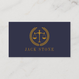 Gold Scales of Justice Personalized Lawyer Gifts Visitkort