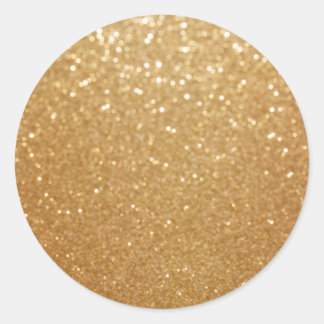 Gold Shimmer Stickers Runt Klistermärke