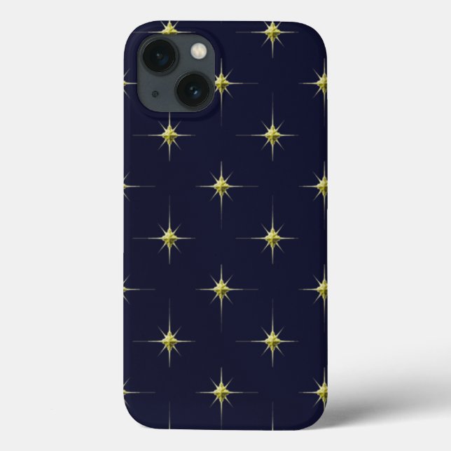 Gold Shining Night Stars I-Phone Case (Baksida)