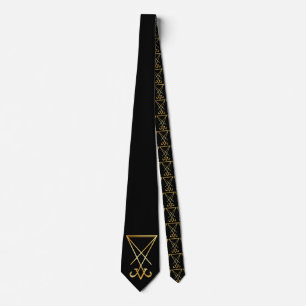 Gold Sigil of Lucifer occult religion symbol Slips