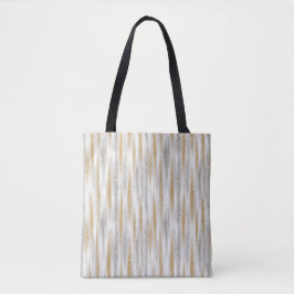 Gold Silver Chic Glam Glitzy Stripes Tygkasse