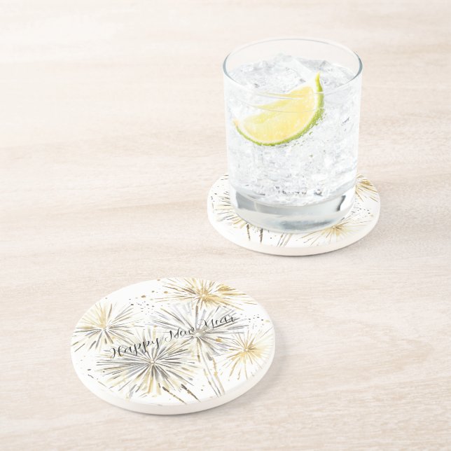 Gold Silver Fireworks New Year's Eve or Day Underlägg (Sidan)