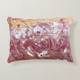 Gold, Silver, Red, Rose Gold, Marble Artwork Prydnadskudde