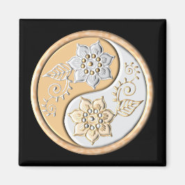 Gold & Silver Yin Yang  Magnet