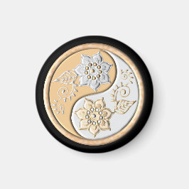 Gold & Silver Yin Yang  Magnet