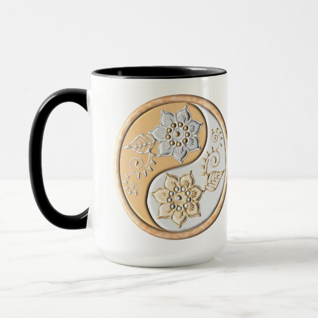 Gold & Silver Yin Yang  Mugg (Vänster)