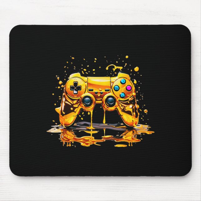 Gold Splash Video Game Controller Golden Gamer Gam Musmatta (Framsidan)