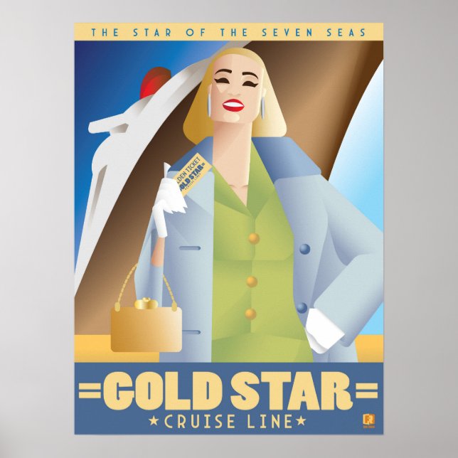 Gold Star Cruise Line-affisch Poster (Framsidan)