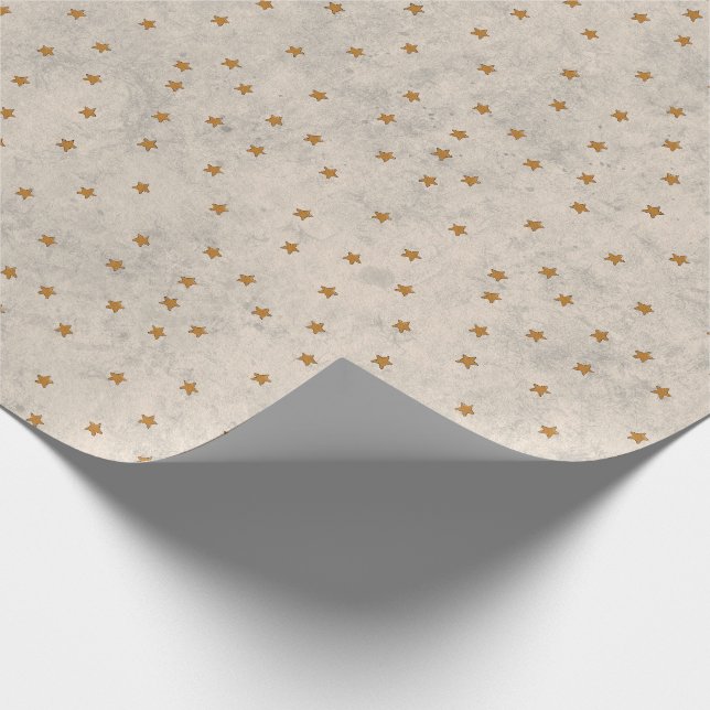 Gold Star Pattern Wrapping Paper Presentpapper (Hörn)