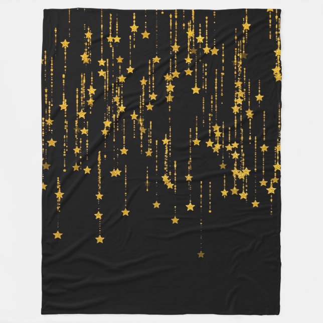 Gold Stars - あなたのカスタムフリースブランケット, 152.4 x 203.2cm Fleecefilt (Framsidan)