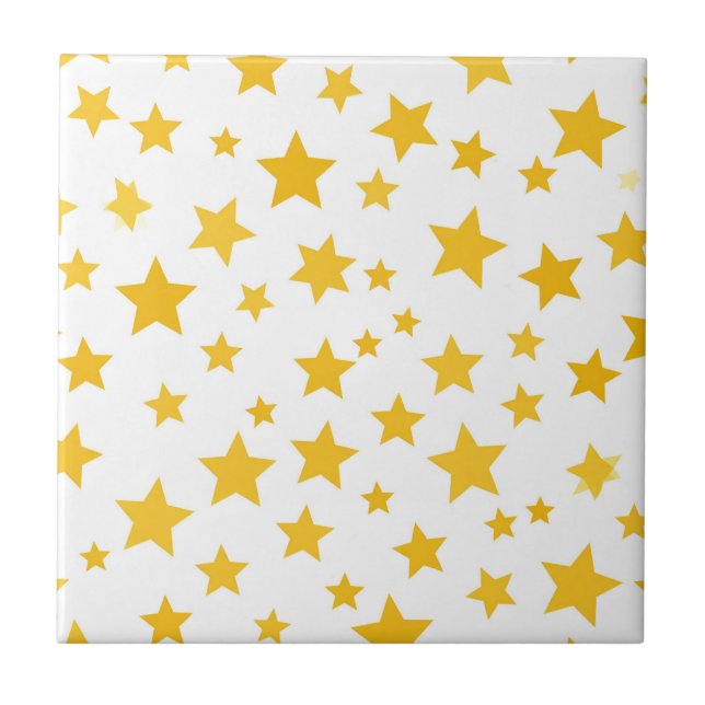 gold stars on white background kakelplatta (Framsidan)