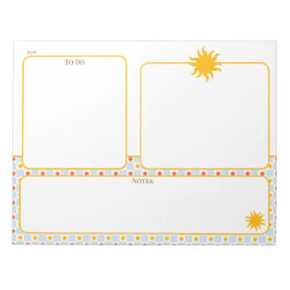 Gold Sunburst To Do Notes Planner Pad Anteckningsblock