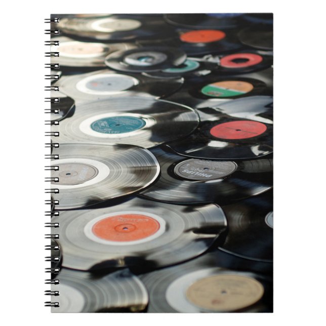 Gold svart vinylretro anteckningsbok (Framsidan)